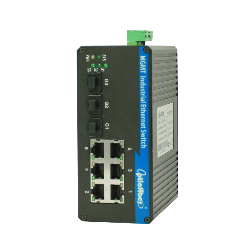 管理型千兆3光百兆6電工業級以太網交換機